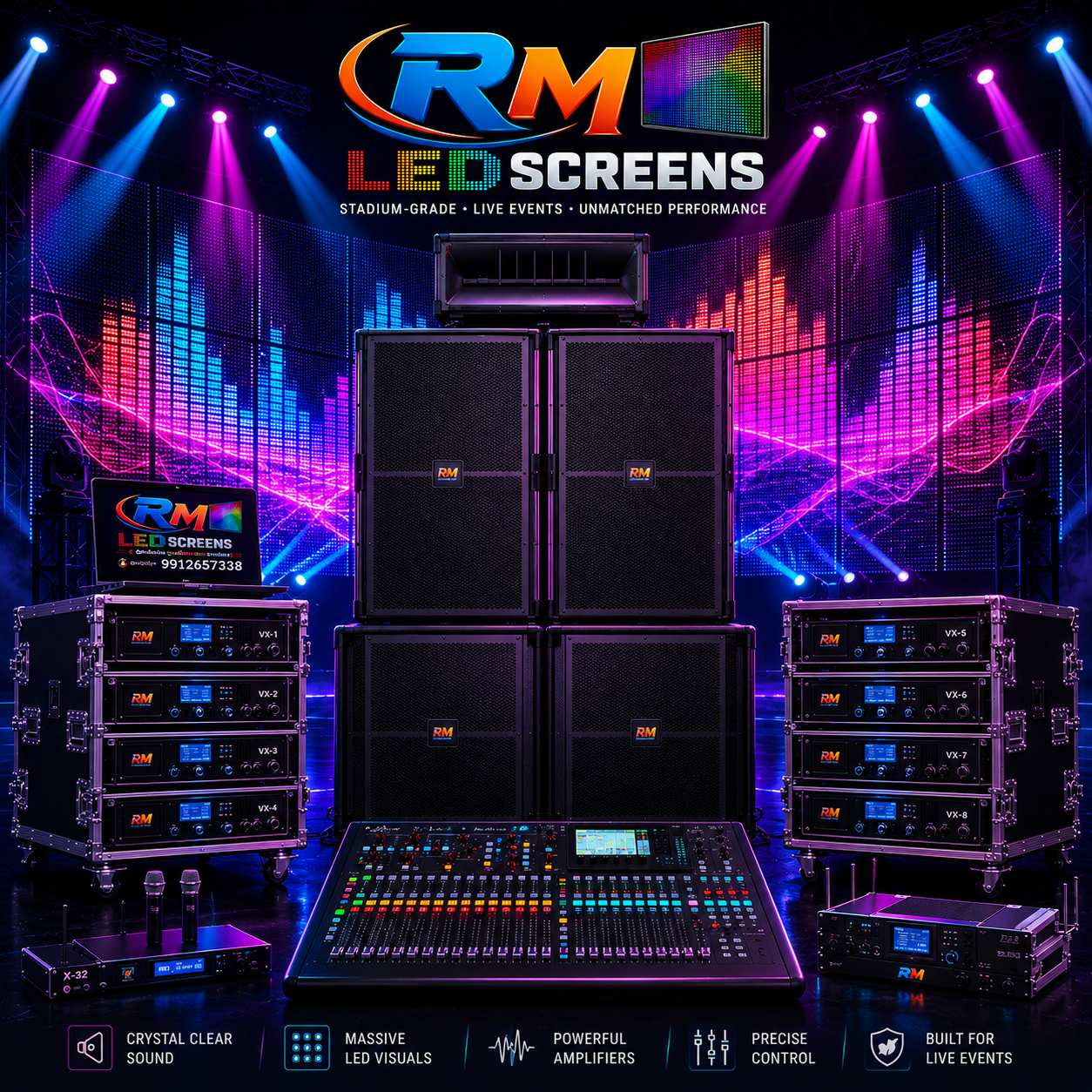 High-resolution LED Display Walls