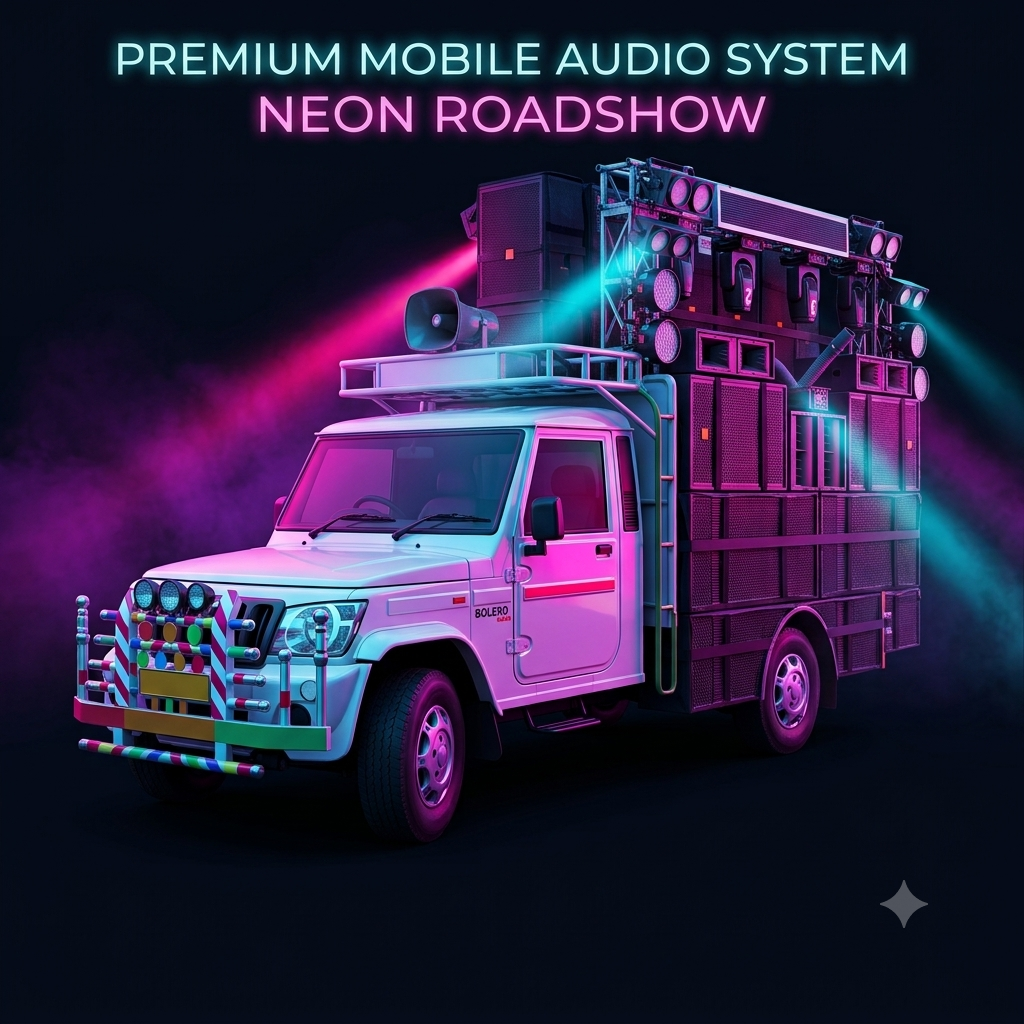 Mobile production and road show setup